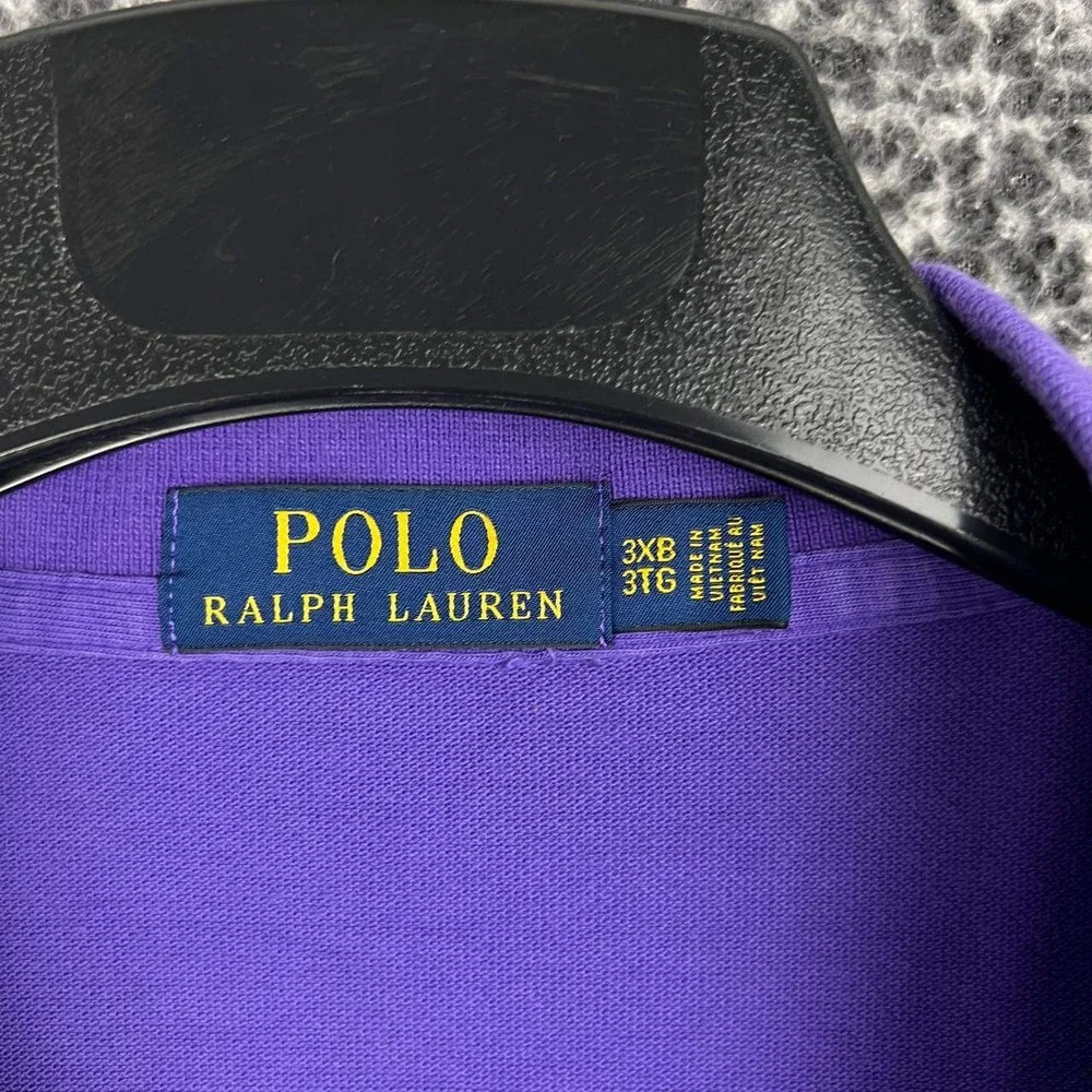Polo Ralph Lauren Polo Shirt Men 3XB Purple Short Sleeve Big & Tall Cotton